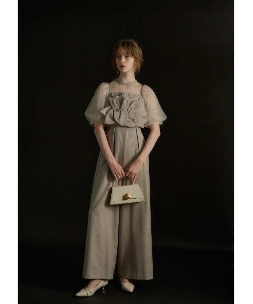 セール】Flower bustier set combinaison（パンツドレス）｜LE'RURE