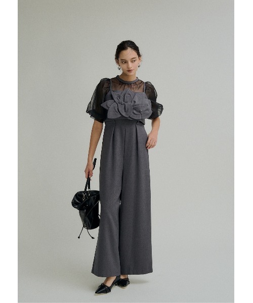 セール】Flower bustier set combinaison（パンツドレス）｜LE'RURE