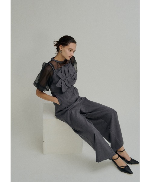 LE'RURE(リルアー)の「Flower bustier set combinaison(パンツドレス・レディース・ベージュ/グレー/ブラック・M-Long/MEDIUM/SMALL)」の17枚目の写真