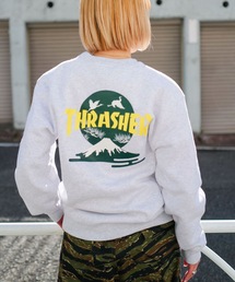 FUJI-25 CREW SWEAT/THRASHER スラッシャー 富士山グラフィック クルーネックスウェット ストリートカジュアル 長袖