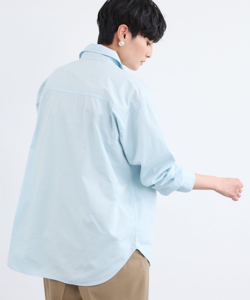 BARNYARDSTORM（バンヤードストーム）の「BARNYARDSTORM / ガーメントダイＷポケットシャツ / ハンドウォッシャブル（シャツ/ブラウス・レディース・ベージュ/ブルー・FREE）」の11枚目の写真