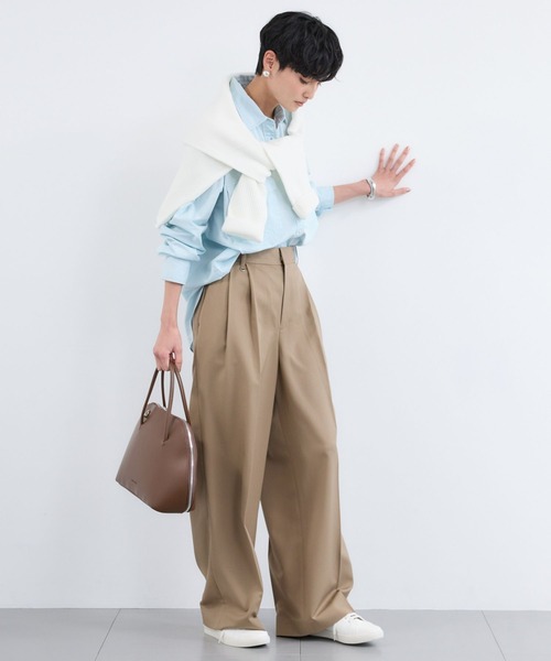 BARNYARDSTORM（バンヤードストーム）の「BARNYARDSTORM / ガーメントダイＷポケットシャツ / ハンドウォッシャブル（シャツ/ブラウス・レディース・ベージュ/ブルー・FREE）」の19枚目の写真