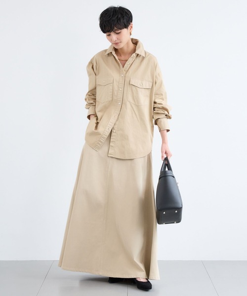 BARNYARDSTORM（バンヤードストーム）の「BARNYARDSTORM / ガーメントダイＷポケットシャツ / ハンドウォッシャブル（シャツ/ブラウス・レディース・ベージュ/ブルー・FREE）」の20枚目の写真