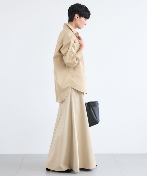 BARNYARDSTORM（バンヤードストーム）の「BARNYARDSTORM / ガーメントダイＷポケットシャツ / ハンドウォッシャブル（シャツ/ブラウス・レディース・ベージュ/ブルー・FREE）」の21枚目の写真