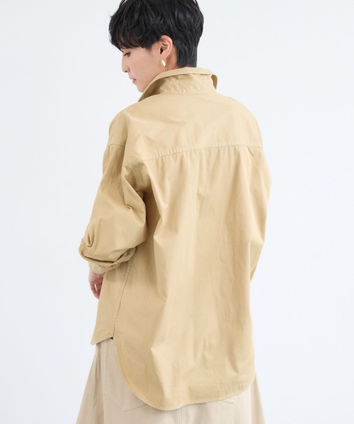 BARNYARDSTORM（バンヤードストーム）の「BARNYARDSTORM / ガーメントダイＷポケットシャツ / ハンドウォッシャブル（シャツ/ブラウス・レディース・ベージュ/ブルー・FREE）」の15枚目の写真