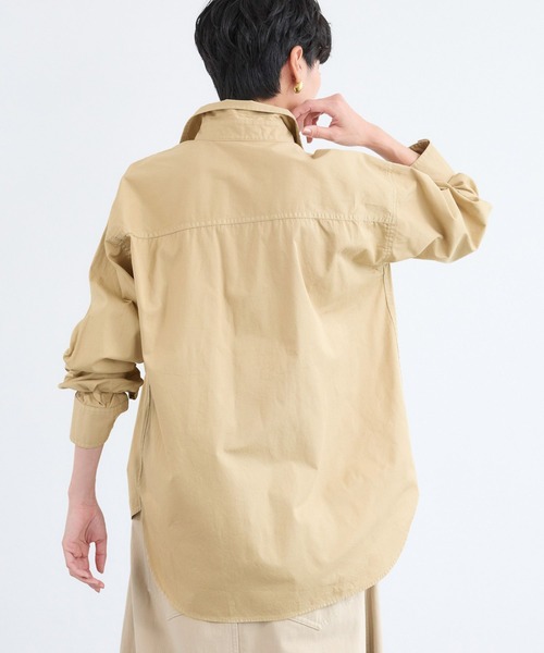 BARNYARDSTORM（バンヤードストーム）の「BARNYARDSTORM / ガーメントダイＷポケットシャツ / ハンドウォッシャブル（シャツ/ブラウス・レディース・ベージュ/ブルー・FREE）」の16枚目の写真