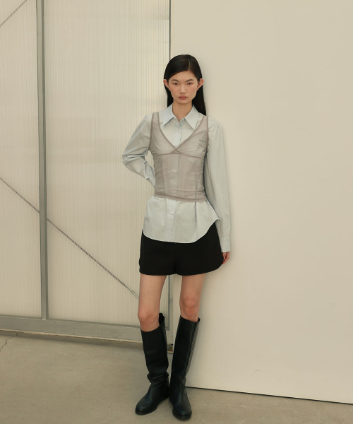 TWEED SHORTS [ BLACK ]