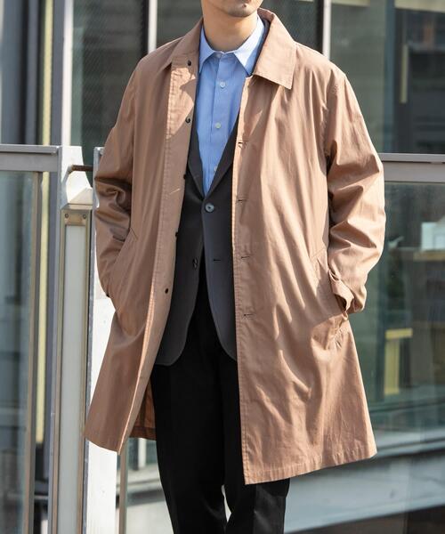 URBAN RESEARCH ROSSO MEN（アーバンリサーチロッソメン）の「『撥水』タイプライタースプリングコート（ステンカラーコート・メンズ・ブルー/グレー/ベージュ/ネイビー/カーキ/ブラック・MEDIUM/LARGE/SMALL/X-LARGE）」の22枚目の写真