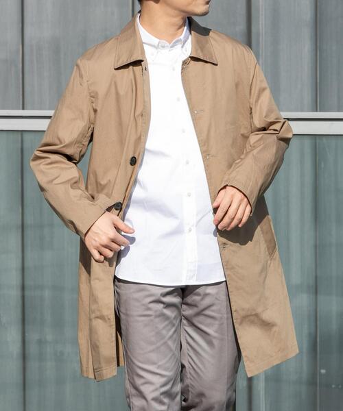 URBAN RESEARCH ROSSO MEN(アーバンリサーチロッソメン)の「『撥水』タイプライタースプリングコート(ステンカラーコート・メンズ・ブルー/グレー/ベージュ/ネイビー/カーキ/ブラック・MEDIUM/LARGE/SMALL/X-LARGE)」の19枚目の写真