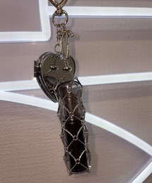 MASHIRO（マシロ）の「チェーンリップケース＆ハートミラーバッグチャーム コンパクト鏡(MA/EK489)（キーホルダー）」