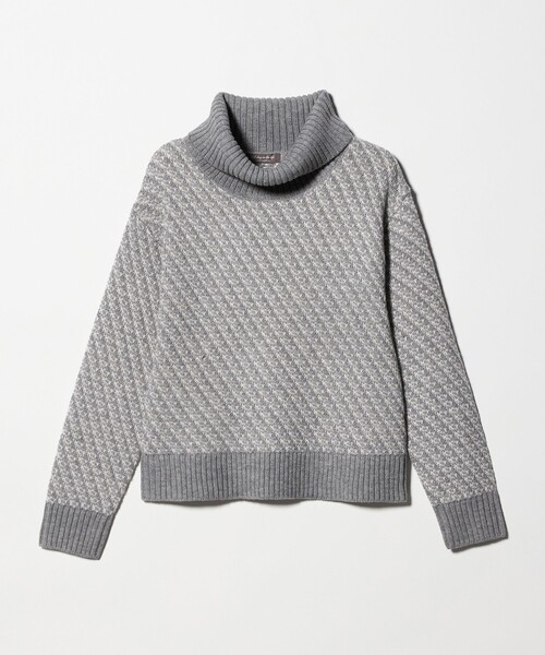 A DAY IN THE LIFE UNITED ARROWS(アデイインザライフユナイテッドアローズ)の「ラメ バイアスジャガード オフタートルニット グレー <A DAY IN THE LIFE>(ニット/セーター・レディース・グレー系・FREE)」の7枚目の写真