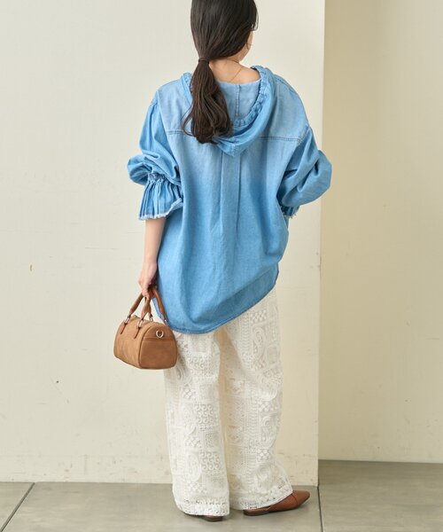 CIAOPANIC TYPY（チャオパニックティピー）の「ボタニカルワイドイージーレースパンツ（その他パンツ・レディース・ホワイト/ブラック・LARGE/MEDIUM/SMALL）」の8枚目の写真