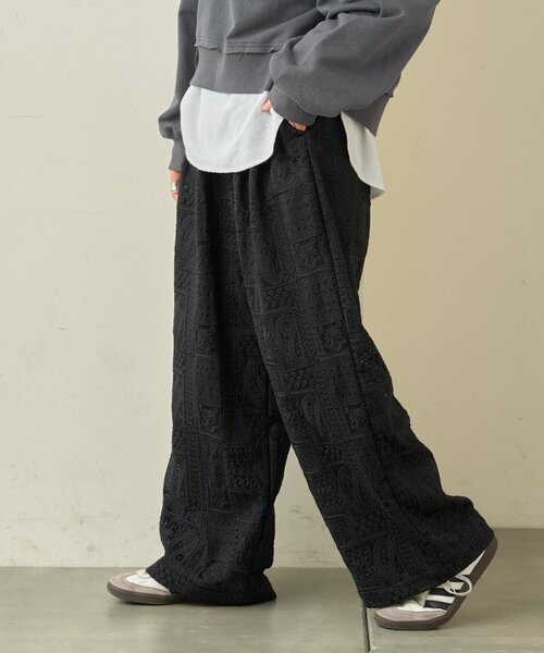 CIAOPANIC TYPY（チャオパニックティピー）の「ボタニカルワイドイージーレースパンツ（その他パンツ・レディース・ホワイト/ブラック・LARGE/MEDIUM/SMALL）」の11枚目の写真