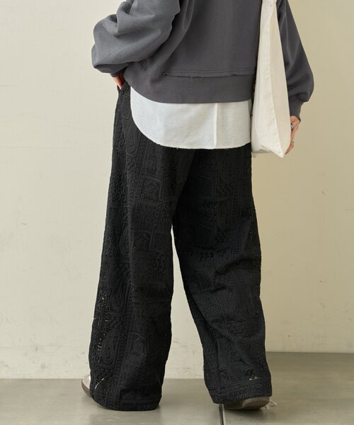 CIAOPANIC TYPY（チャオパニックティピー）の「ボタニカルワイドイージーレースパンツ（その他パンツ・レディース・ホワイト/ブラック・LARGE/MEDIUM/SMALL）」の12枚目の写真