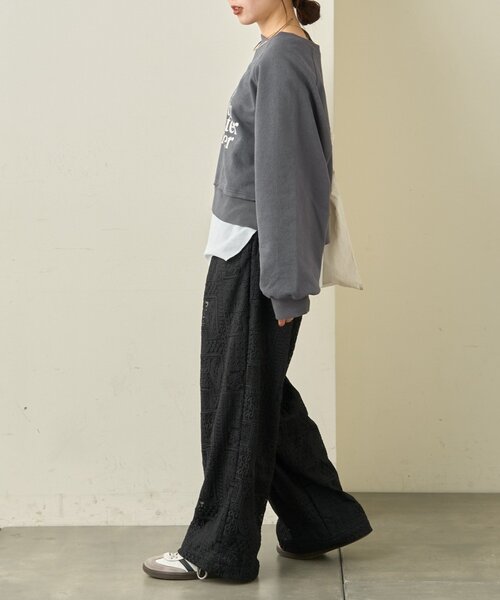 CIAOPANIC TYPY（チャオパニックティピー）の「ボタニカルワイドイージーレースパンツ（その他パンツ・レディース・ホワイト/ブラック・LARGE/MEDIUM/SMALL）」の14枚目の写真