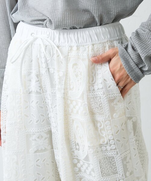 CIAOPANIC TYPY（チャオパニックティピー）の「ボタニカルワイドイージーレースパンツ（その他パンツ・レディース・ホワイト/ブラック・LARGE/MEDIUM/SMALL）」の20枚目の写真