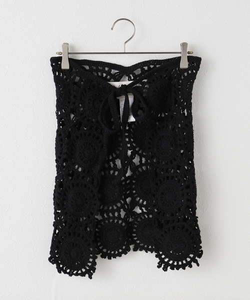 IENA LA BOUCLE（イエナラブークル）の「MAYDI/マイディ granny square スカート  ANUDAR（スカート・レディース・ブラック・FREE）」の10枚目の写真