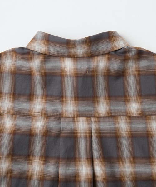 Aunely（オーネリー）の「【Aunely】洗練シアー チェックシャツ / マシンウォッシャブル＜YOSOOIシリーズ＞（シャツ/ブラウス・レディース・ブラウン/ベージュ/ネイビー/アイボリー/ブラック/ライトブルー・M/L）」の10枚目の写真