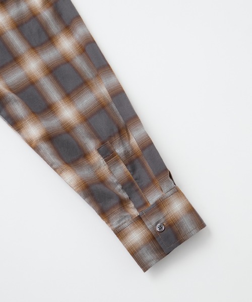 Aunely（オーネリー）の「【Aunely】洗練シアー チェックシャツ / マシンウォッシャブル＜YOSOOIシリーズ＞（シャツ/ブラウス・レディース・ブラウン/ベージュ/ネイビー/アイボリー/ブラック/ライトブルー・M/L）」の13枚目の写真