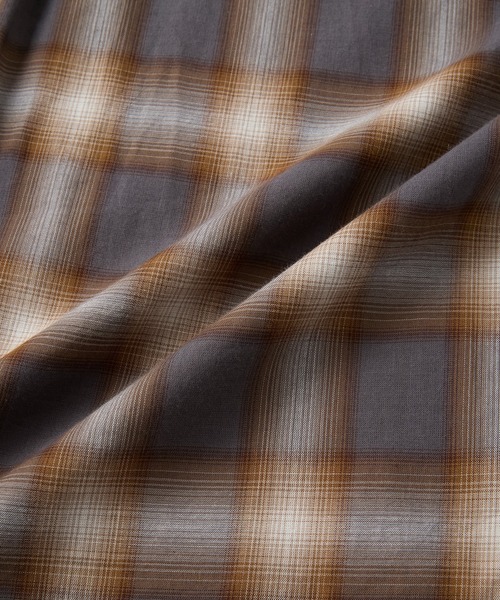 Aunely（オーネリー）の「【Aunely】洗練シアー チェックシャツ / マシンウォッシャブル＜YOSOOIシリーズ＞（シャツ/ブラウス・レディース・ブラウン/ベージュ/ネイビー/アイボリー/ブラック/ライトブルー・M/L）」の14枚目の写真