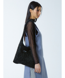 UNKNOWN PLANET（アンノウンプラネット）の「プラネットニットショルダーバッグブラック（ショルダーバッグ）」