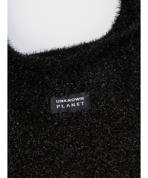 UNKNOWN PLANET（アンノウンプラネット）の「プラネットニットショルダーバッグブラック（ショルダーバッグ・レディース・ブラック・FREE）」の6枚目の写真