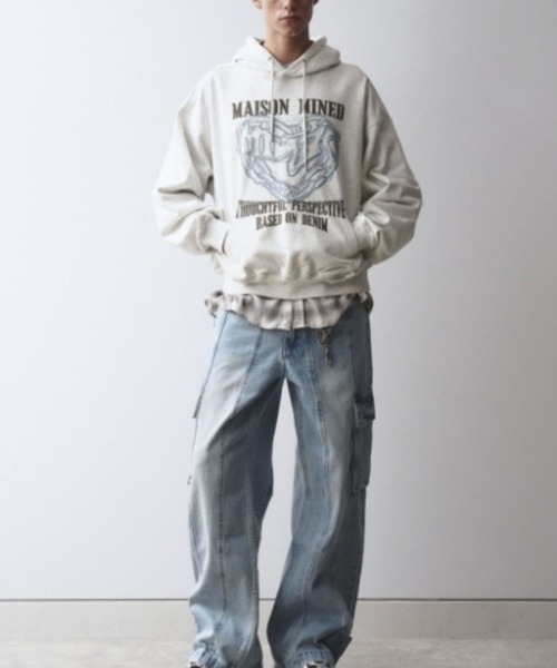 ALAND(エーランド)の「MAISON MINED/DOODLEハートフーディー(パーカー・メンズ・グレー/ボルドー/ネイビー・LARGE/MEDIUM)」の9枚目の写真