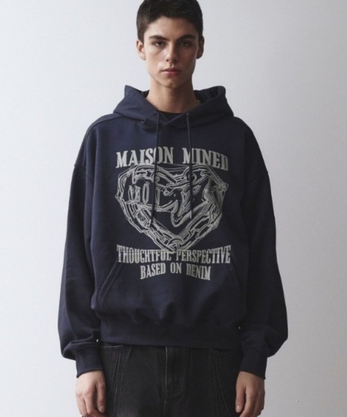 ALAND(エーランド)の「MAISON MINED/DOODLEハートフーディー(パーカー・メンズ・グレー/ボルドー/ネイビー・LARGE/MEDIUM)」の17枚目の写真