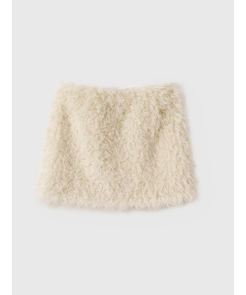EIMY ISTOIRE(エイミーイストワール)の「ECOPEL FOUXFUR MINI SKIRT(スカート・レディース・アイボリー・38/36)」の9枚目の写真