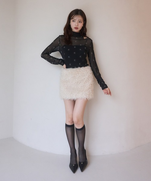 EIMY ISTOIRE(エイミーイストワール)の「ECOPEL FOUXFUR MINI SKIRT(スカート・レディース・アイボリー・38/36)」の14枚目の写真