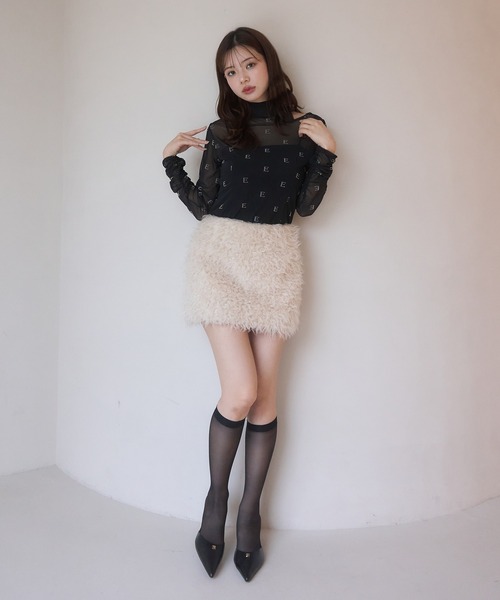 EIMY ISTOIRE(エイミーイストワール)の「ECOPEL FOUXFUR MINI SKIRT(スカート・レディース・アイボリー・38/36)」の15枚目の写真