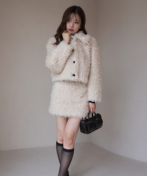 EIMY ISTOIRE(エイミーイストワール)の「ECOPEL FOUXFUR MINI SKIRT(スカート・レディース・アイボリー・38/36)」の17枚目の写真