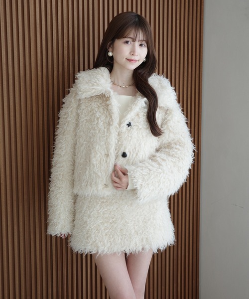 EIMY ISTOIRE(エイミーイストワール)の「ECOPEL FOUXFUR MINI SKIRT(スカート・レディース・アイボリー・38/36)」の21枚目の写真