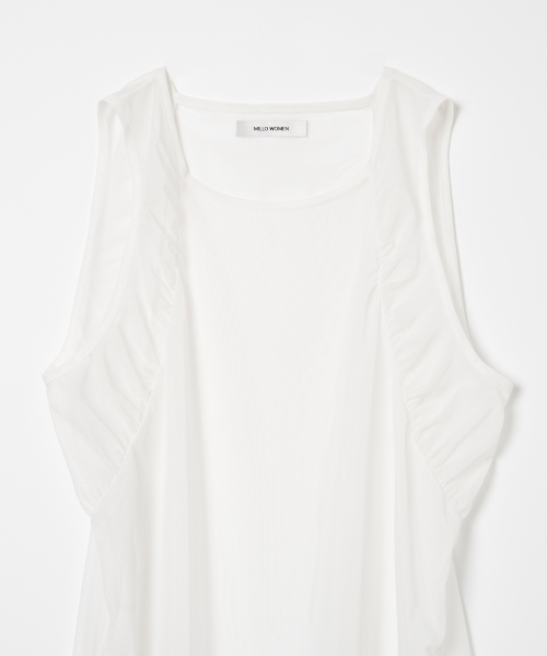 MILLO WOMEN（ミロウーマン）の「シアーレイヤードスリーブレストップ [アイボリー]（Tシャツ/カットソー・レディース・その他・ONE SIZE）」の4枚目の写真