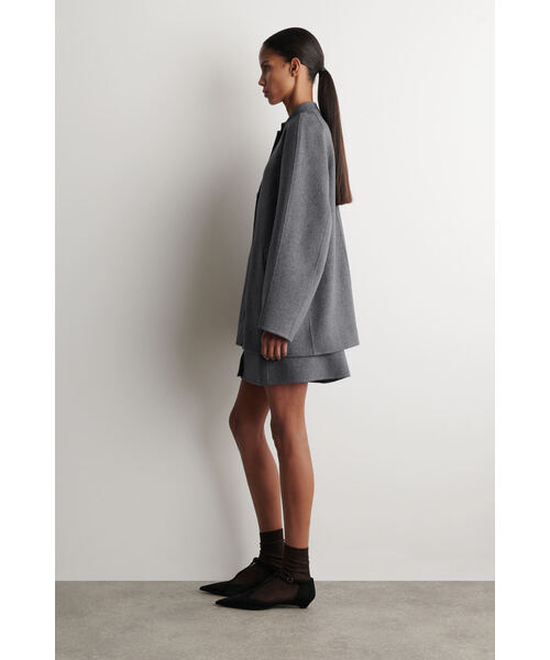 ラウンドダブルフェイスウールジャケット（シャツ/ブラウス）｜COS