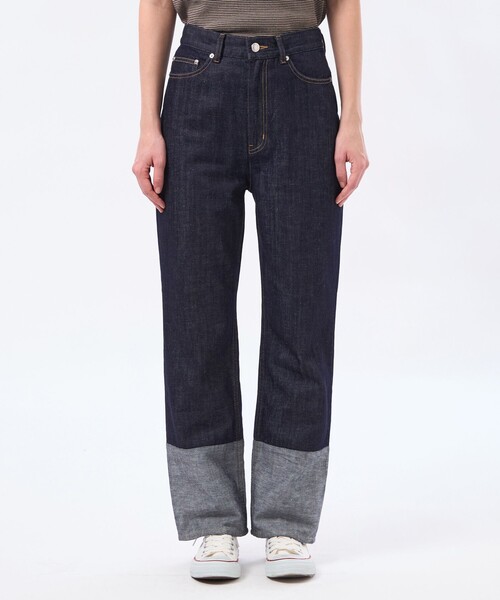 MACKINTOSH PHILOSOPHY(マッキントッシュ フィロソフィー)の「コットンリネンカラーブロックデニム(デニムパンツ・レディース・ブルー/ダークネイビー・36/38)」の7枚目の写真