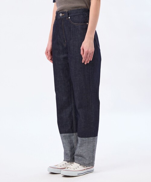 MACKINTOSH PHILOSOPHY(マッキントッシュ フィロソフィー)の「コットンリネンカラーブロックデニム(デニムパンツ・レディース・ブルー/ダークネイビー・36/38)」の8枚目の写真