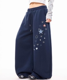 MEMECLE（メメクル）の「【 MEMECLE / メメクル 】チェック柄スター スウェットパンツ　ドローコード（スウェットパンツ）」