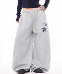 MEMECLE（メメクル）の「【 MEMECLE / メメクル 】チェック柄スター スウェットパンツ　ドローコード（スウェットパンツ）」