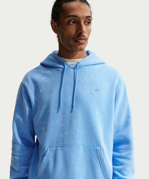 NIKE（ナイキ）の「【別注】ナイキ NIKE ナイキ クラブ BB L/S フーディ CWASH 限定コラボ（スウェット・メンズ・ダークグレー/サックスブルー・M/L/LL/3L/S）」の2枚目の写真