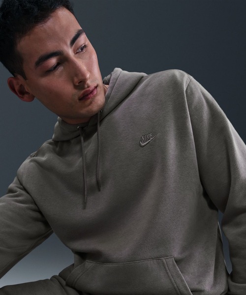 NIKE（ナイキ）の「【別注】ナイキ NIKE ナイキ クラブ BB L/S フーディ CWASH 限定コラボ（スウェット・メンズ・ダークグレー/サックスブルー・M/L/LL/3L/S）」の3枚目の写真