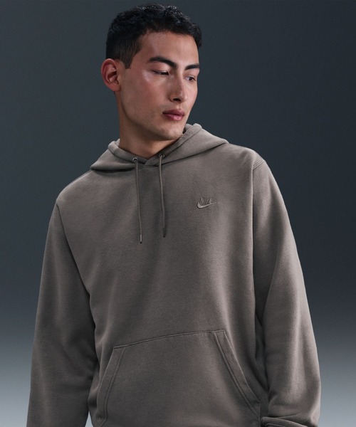 NIKE（ナイキ）の「【別注】ナイキ NIKE ナイキ クラブ BB L/S フーディ CWASH 限定コラボ（スウェット・メンズ・ダークグレー/サックスブルー・M/L/LL/3L/S）」の5枚目の写真