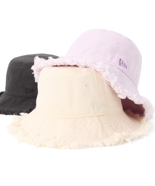 NEW ERA（ニューエラ）の「ニューエラ バケットハット カットオフ 無地（ハット・メンズ・グレー/ホワイト/ピンク/ベージュ・L/XL/M/L/S/M）」の2枚目の写真