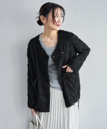 STYLE DELI（スタイルデリ）の「【訳あり】フリンジライトジャケット（ノーカラージャケット）」