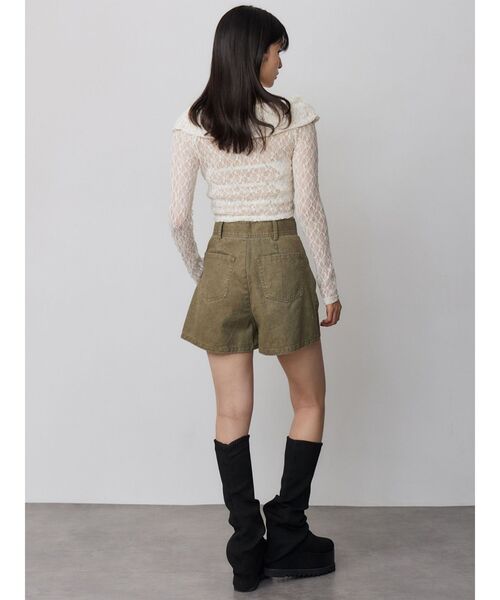 MURUA（ムルーア）の「レースカシュクールオフショルトップス（Tシャツ/カットソー・レディース・ブラウン/ブラック/アイボリー・FREE）」の14枚目の写真