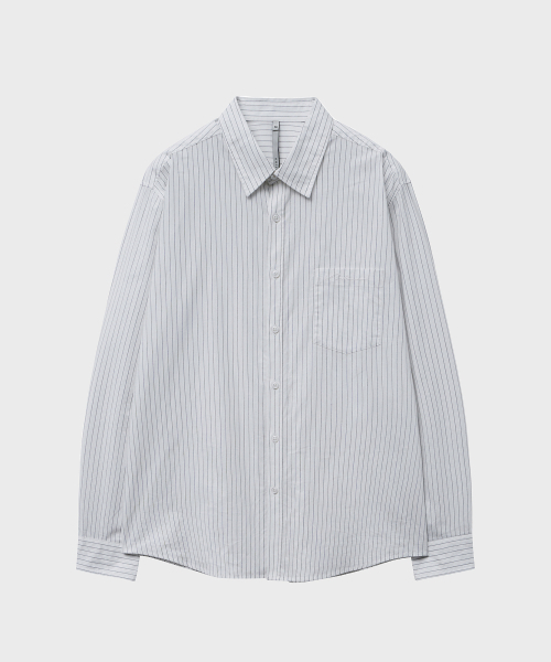 NOIRER（ノイア）の「クラシックストライプシャツ（ホワイト）（シャツ/ブラウス・メンズ・その他・48/50/52）」の2枚目の写真
