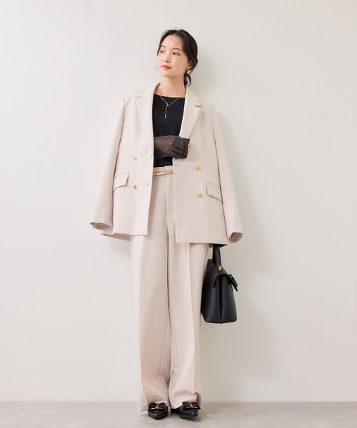 VIS（ビス）の「ラメメッシュスリーブ切り替えシアーロンT（Tシャツ/カットソー・レディース・ブラック/ホワイト/ピンク/ライトグレー・FREE）」の10枚目の写真