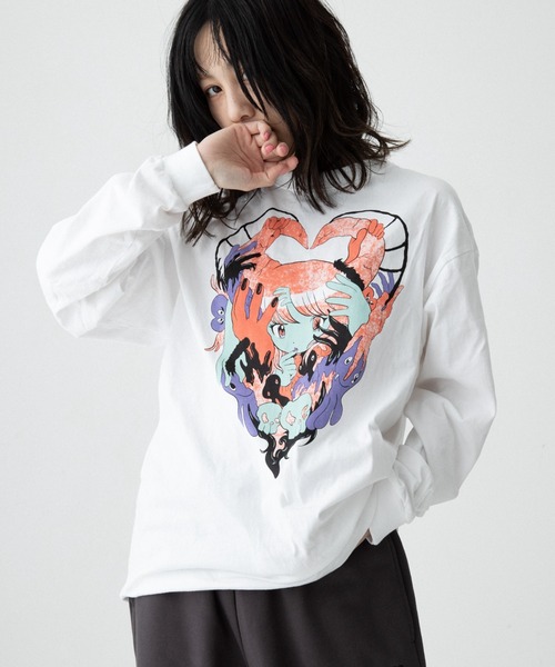 田中かえ L/S T-shirt（Tシャツ/カットソー）｜TXA（ティーエックス