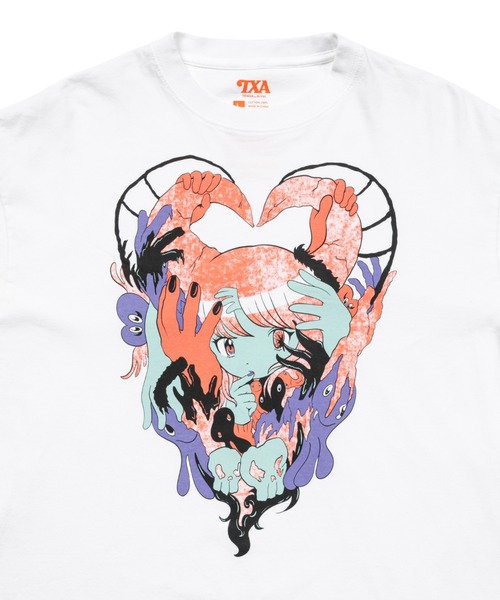 TXA(ティーエックスエー)の「田中かえ L/S T-shirt(Tシャツ/カットソー・メンズ・チャコール/ホワイト・MEDIUM/X-LARGE/LARGE)」の6枚目の写真