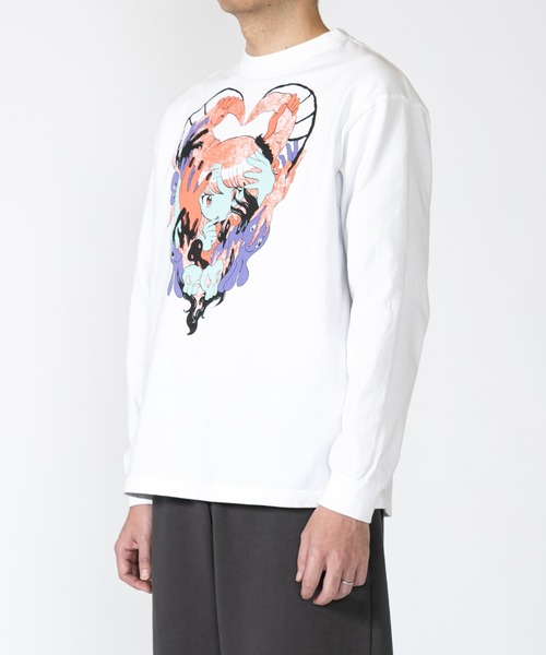 TXA(ティーエックスエー)の「田中かえ L/S T-shirt(Tシャツ/カットソー・メンズ・チャコール/ホワイト・MEDIUM/X-LARGE/LARGE)」の14枚目の写真